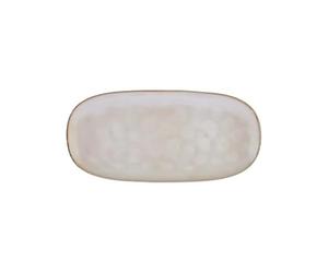 KARACA Aria Reactive Glaze Serving Platter, 31cm, Sandwich, Appetizer, Dessert, Sushi, Dishwasher Microwave Oven Safe. Beige