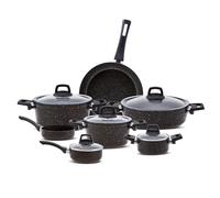 Karaca Biogranit BlackGold 12-Piece Cookware Set | Non-Stick Coating | Scratch Resistant | Healthy & Environmentally Friendly | Energy Efficient | Elegant Design | Easy to Clean