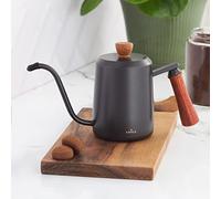Karaca Black Stainless Steel Chestnut Coffee Kettle 600 ml, 304 Stainless Steel Housing, Kettle, Stylish Chestnut Handles, Third Generation Coffee Brewer, 1200 ml Capacity