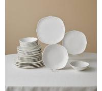 Karaca Bloom Bone China 24-Piece Dinner Set For 6 People, White