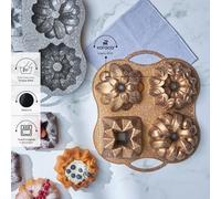 KARACA Cake PRO 4-PIECE Gold CAST Iron Cake Mold