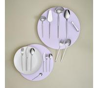 Karaca Carmelo 91-Piece Silver Cutlery Set for 12 People - Stainless Steel Knife Fork Spoon Set with Utensil Set, Kitchen Silverware Knives and Forks Set