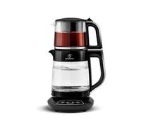 Karaca Caysever 3 In 1 Talking Automatic Tea Maker Kettle And Baby Food Water Preparation, 1700W, Chrome