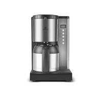 KARACA Coffee Art 1.35L Filter Coffee Machine with Richer Aroma Feature - 1000W INOX Silver and Black, Electric, 10 Cups Capacity & Alarm Clock