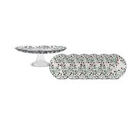 KARACA Berry 7-Piece Glass Dessert Set, Brown