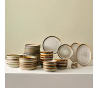 Karaca Earth Collection Earthy Reactive Glaze 52-Piece Stoneware Dinner Set For 12 People, Multi