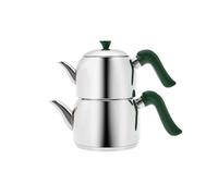Karaca Edena Midi Teapot Set, Red Steel, Suitable for Induction Operation, 1.5L Teapot, 2L Drinker