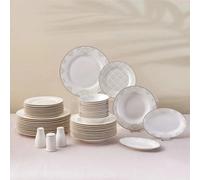 Karaca Elegance Bone China Siena 53-Piece Dinner Set For 12 People, Gold