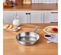 KARACA Elite 14 cm Stainless Steel Induction Mini Frying Pan - PFOA-Free 18/10 Cookware, Dishwasher Safe, Silver Finish