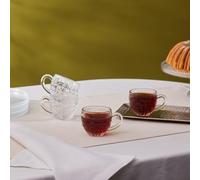 KARACA Emel 4-Piece Glass Tea Cup Set 180 ml - Clear Transparent Tea Glasses
