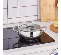 Karaca Emirgan Stainless Steel Stockpot with Lid, 18cm, Silver