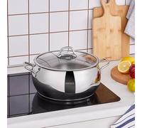 Karaca Emirgan Stainless Steel Stockpot with Lid, 26cm, Silver