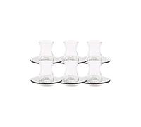 Karaca Face 12 Piece Turkish Tea Set for 6 People, 132ml, Multi