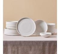 Karaca Felix 18-Piece Dinner Set for 6 People, White Plates and Bowls Set, Modern Porcelain Dinnerware Set, Ideal Dinner Service for Everyday & Special Occasions, Dishwasher Safe