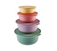 KARACA Forbs 4-Piece Food Storage Containers Set, BPA-Free Plastic, Stackable & Space-Saving Kitchen Storage Boxes with Lids, Dishwasher, Oven & Microwave Safe (1L, 2L, 4L & 7.5 Litre)