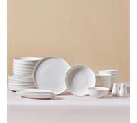 Karaca Allure Plates and Bowls Set, Bone China, Beige Dinner Set, Complete Kitchen Tableware Collection, Ideal Dinnerware for 12 People Dining Experience, 41 Piece