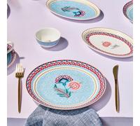 KARACA Forever Bone Spello Blue 26-Piece Breakfast Set - Elegant Bone China Tableware for Everyday Mornings