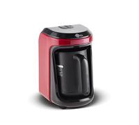 KARACA Hatır Hüps Turkish Coffee Maker & Milk Steamer, 5-Cup Capacity Turkish Coffee Pot, 535W, Red, Auto Shut-off, Overflow Protection