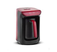 KARACA Hatır Köz Turkish Coffee Machine for 5 People, 535W, Fully Automatic, Simple & Traditional Turkish Coffee Maker, Red