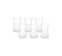 KARACA Heybeli 6-Piece Turkish Tea Glasses Set for 6 People, 170ml, Elegant & Durable Traditional Tea Glass Cups, Dishwasher Safe