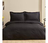 Karaca Home Uniq 100% Cotton Satin Single Duvet Cover Set, Black