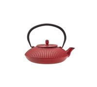 Karaca Japanese Cast Iron Teapot, 800ml, Turkish Tea Pot with Infuser for Loose Leaf, Japanese Tetsubin Kettle, Red Black