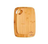 Karaca Karya Bamboo Chopping Board Set, 2 Piece, Kitchen Wooden Cutting Board with Handle, Practical, Easy Cleaning