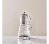 Karaca Keops Borosilicate Glass Teapot Set, Silver