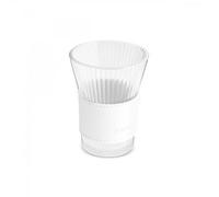 Karaca Leather Cool Touch Glass Latte Cup 210Ml, Pearlescent