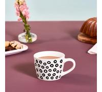 Karaca Linda Patterned Porcelain Mug, 350ml, Black