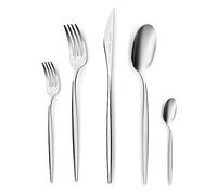 Karaca Lizbon 60-Piece Cutlery Set for 12 People -18/10 Stainless Steel, Dinnerware Tableware Silverware Service, Include Fork, Spoon, Knife, Dessert Fork,Teaspoon, Mirror Polished, Dishwasher Safe