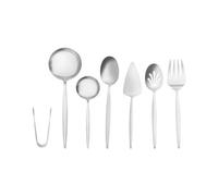 Karaca Lizbon 7-Piece Stainless Steel Serving Utensil Set, Silver