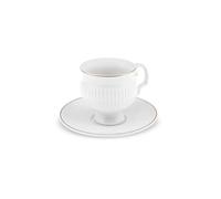 KARACA Malta Coffee Cups Set for 6 People - 12 Pieces: Porcelain Coffee Cups and Saucers Set, Modern Design, Perfect for Coffee Lovers and Social Gatherings