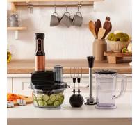 Karaca Mastermaid ProSteel Glass Food Processor 2500W - High-Power Kitchen Robot, 1.5L Glass Bowl, Black Copper