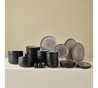 Karaca Mercure Reactive Glaze 59-Piece Stoneware Dinner Set for 12 People, Multi