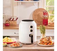 Karaca Multifry Air Fryer 3.5L, White Air Fryers with Single Drawer, Large & Compact Airfryer for Family, Oil-Free Cook, 30 Minute Timer & Adjustable Temperature, 360° Air Circulation, 1300W