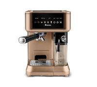 KARACA MyCaffe Barista S10 Espresso, Latte & Cappuccino Coffee Machine with Integrated Milk Tank, 1,8L, 1350W, Touch Control Panel, 15 Bar Pump Pressure, Hot Milk Function, Walnut Brown