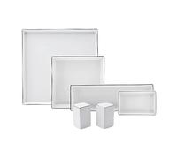 Karaca New Bone Breakfast Serveware Set for 6, 20 Piece, Kitchen Dinner Set, Porcelain Dinnerware Set, Serving Plates, Tea Cups, Teacup Saucers, Platters, Dinner Sets for 6, White Silver