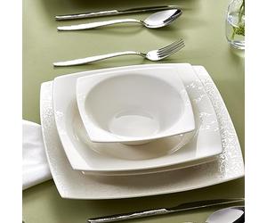 KARACA New Flava 24 Piece Porcelain Dinnerware Set for 6 People, Elegant Porcelain Dishware with Dinner, Pasta, Side Plates, Bowls, Kitchen Essentials Durable, Resistant, Ideal for Dinner Serving