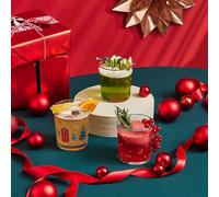 KARACA New Year Christmas Drinking Glasses, 380ml Clear Water Glasses, Stylish Kitchen Glassware, Ideal Christmas Gift or Everyday Use, 3-Piece Set, Snowflake Design, Dishwasher Safe