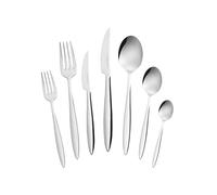 Karaca Novara 84-Piece Stainless Steel Cutlery Set for 12 People, Table Spoons, Table Forks, Table Knives, Dessert Spoons, Dessert Knives, Dessert Forks, Tea Spoons