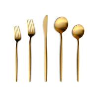 Karaca Orion Matte Gold 12-Person 60-Piece Cutlery Set