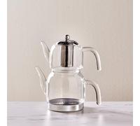 Karaca Panora Glass Maxi Teapot Set with Induction Base