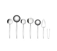Karaca Porto 7-Piece Stainless Steel Serving Utensil Set, Platinum