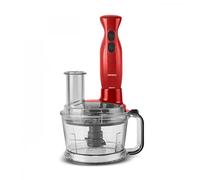 Karaca Pro-Multimax Food Processor, 2000W, Blender, Mixer, Ice Crushing, Nonslip Stand, Large Capacity, Cake Mixer, Chopping, Whisking, Red