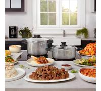Karaca Quick And Safe Stainless Steel Induction Pressure Cooker, 7L, Black Silver