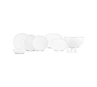 Karaca Red Carpet Collection Streamline New Sunset Platinum for 12 People Crockery Set, 59 Pieces, New Generation Bone