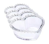 KARACA Rory Glass Bowl for Cereal & Soup, 13cm, Luster Finish Small Glass Bowls, Transparent, Heart Shape, Versatile Serving & Prep Dish, Dishwasher Safe (Pack of 4)