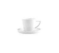 Karaca Salvare 12 Piece New Generation Bone Tea Cup and Saucer Set for 6 People, 260ml, White