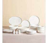 Karaca Stream Bone China New Sunset 53-Piece Dinner Set For 12 People, Gold